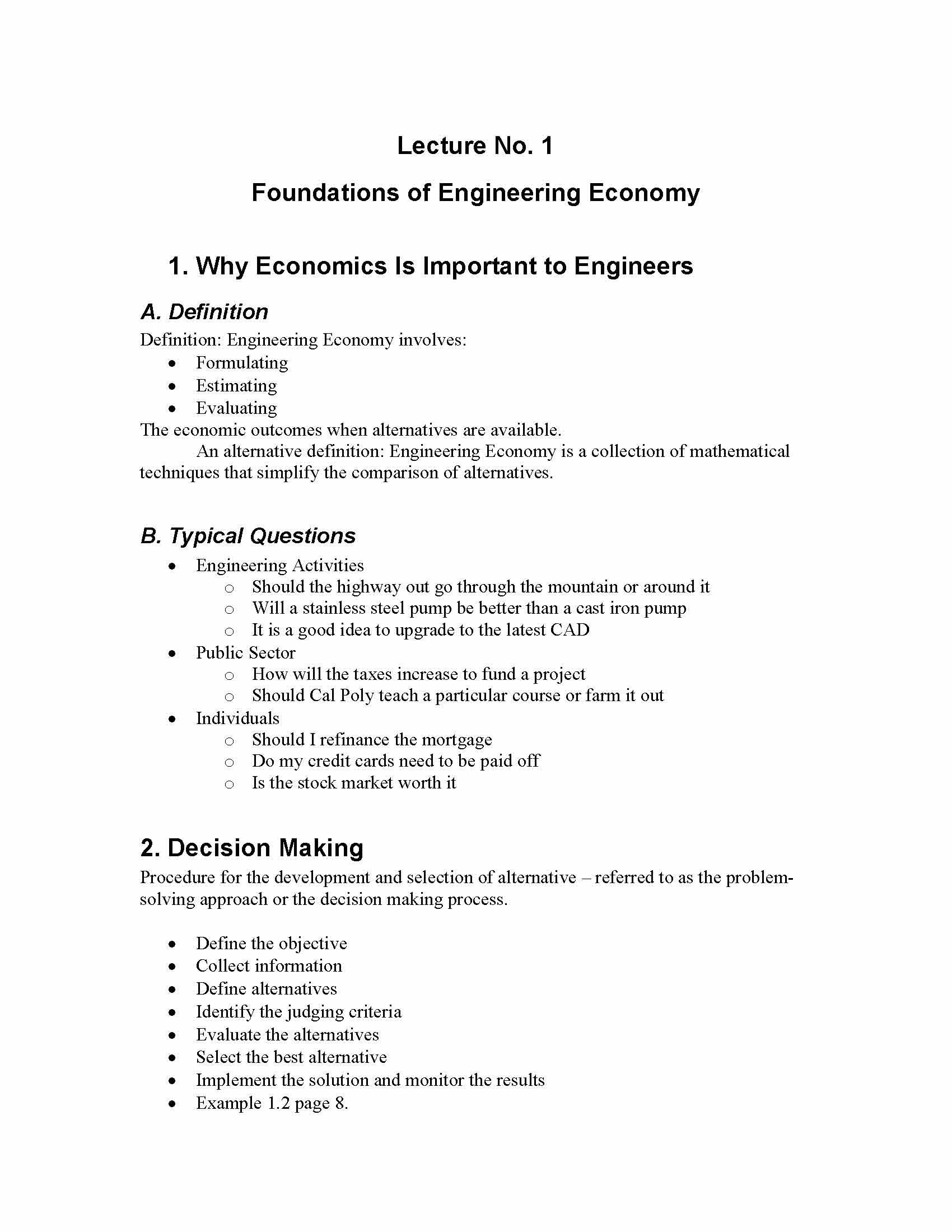 Engineering Economics