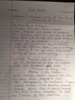 Sept 22nd History Notes