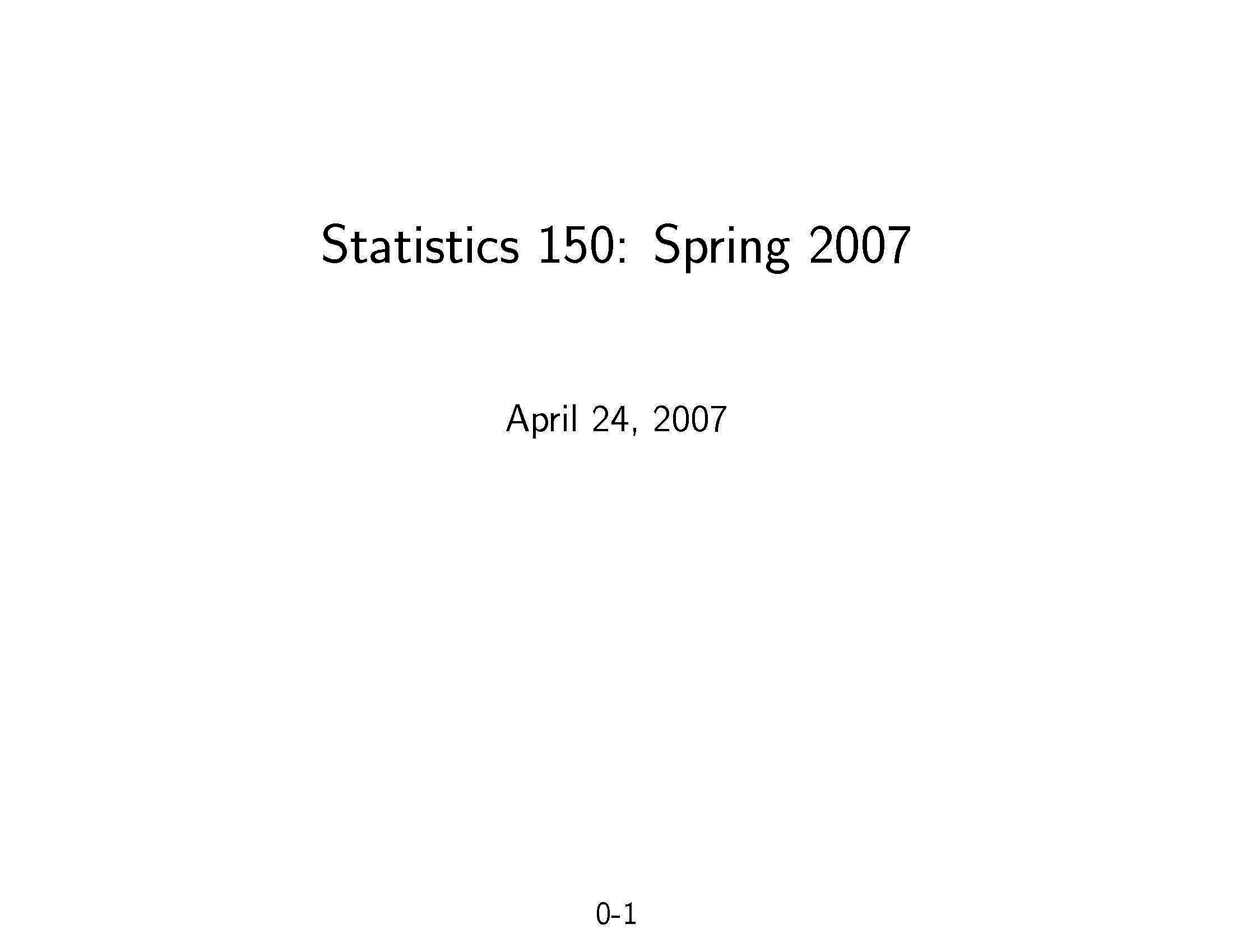 Stochastic Processes