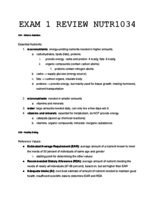 Exam 1 Study Guide