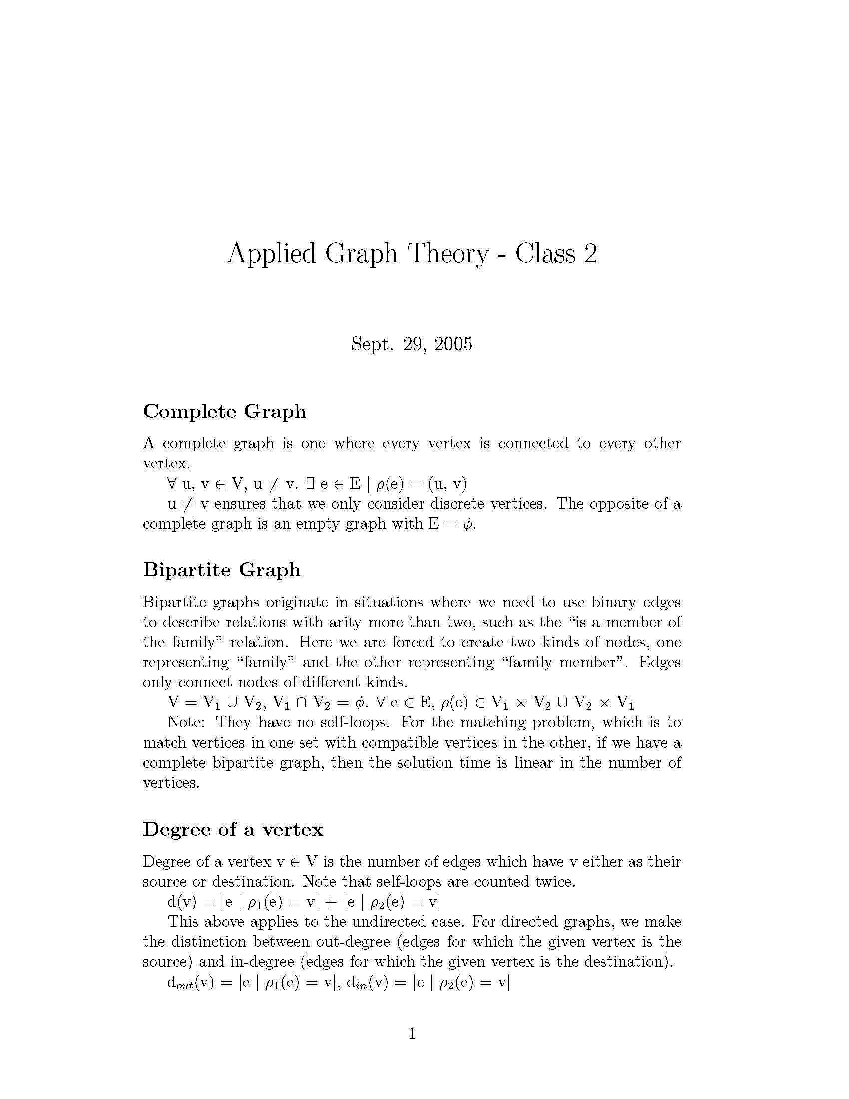 Applied Graph Theory and Algorithms