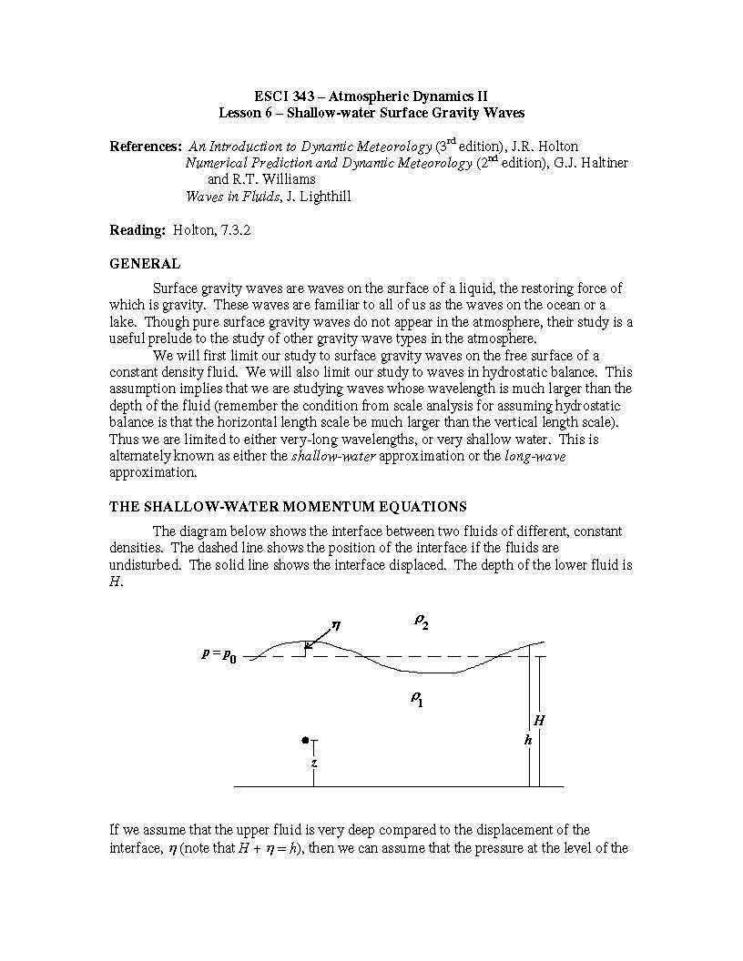 Atmospheric Dynamics 2