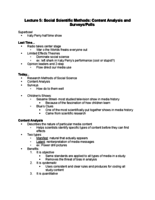 Week 3: Scientific Methods in Media Effects Research