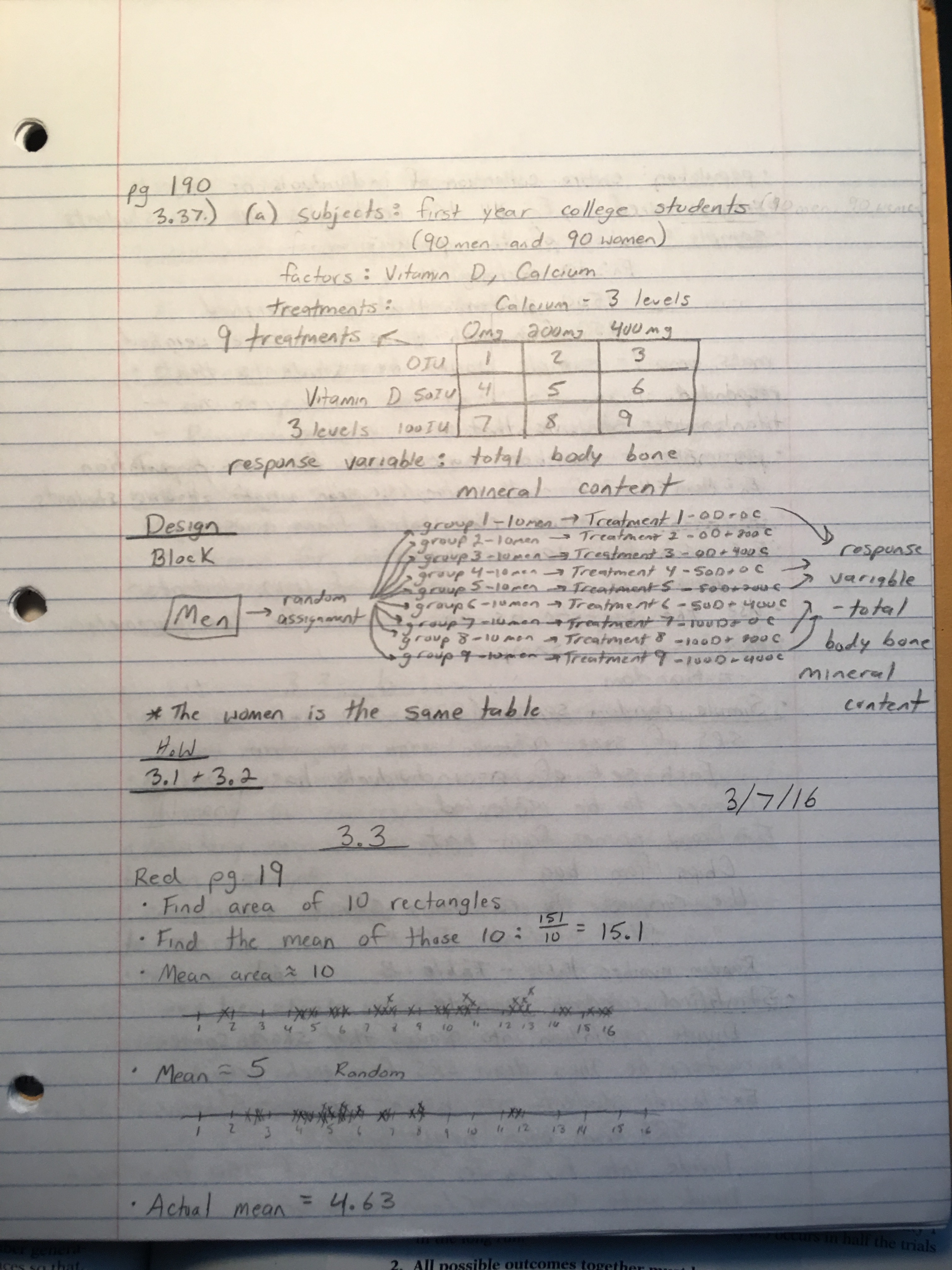 Statistics 201 Week 6 Notes