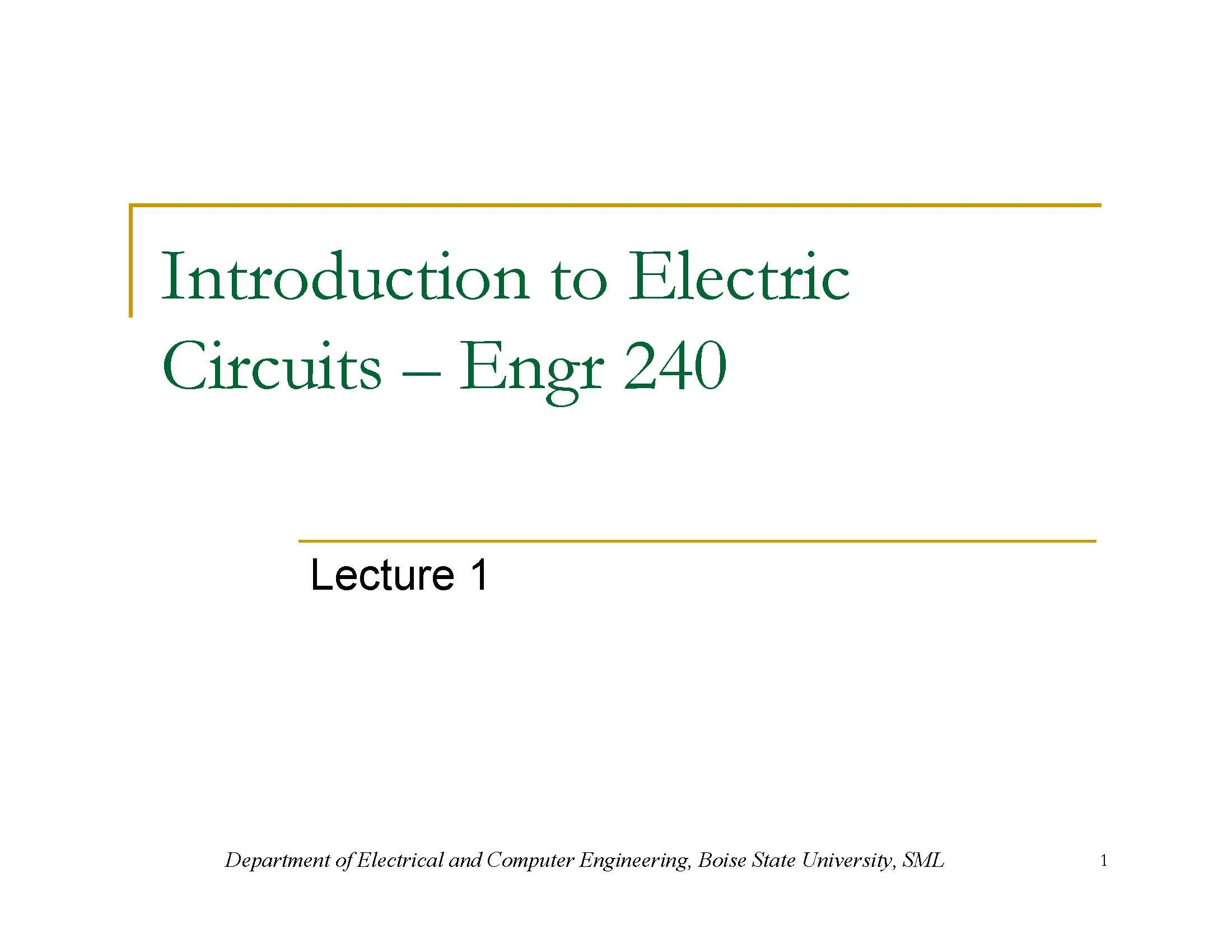 Electrical and Electronic Circuits