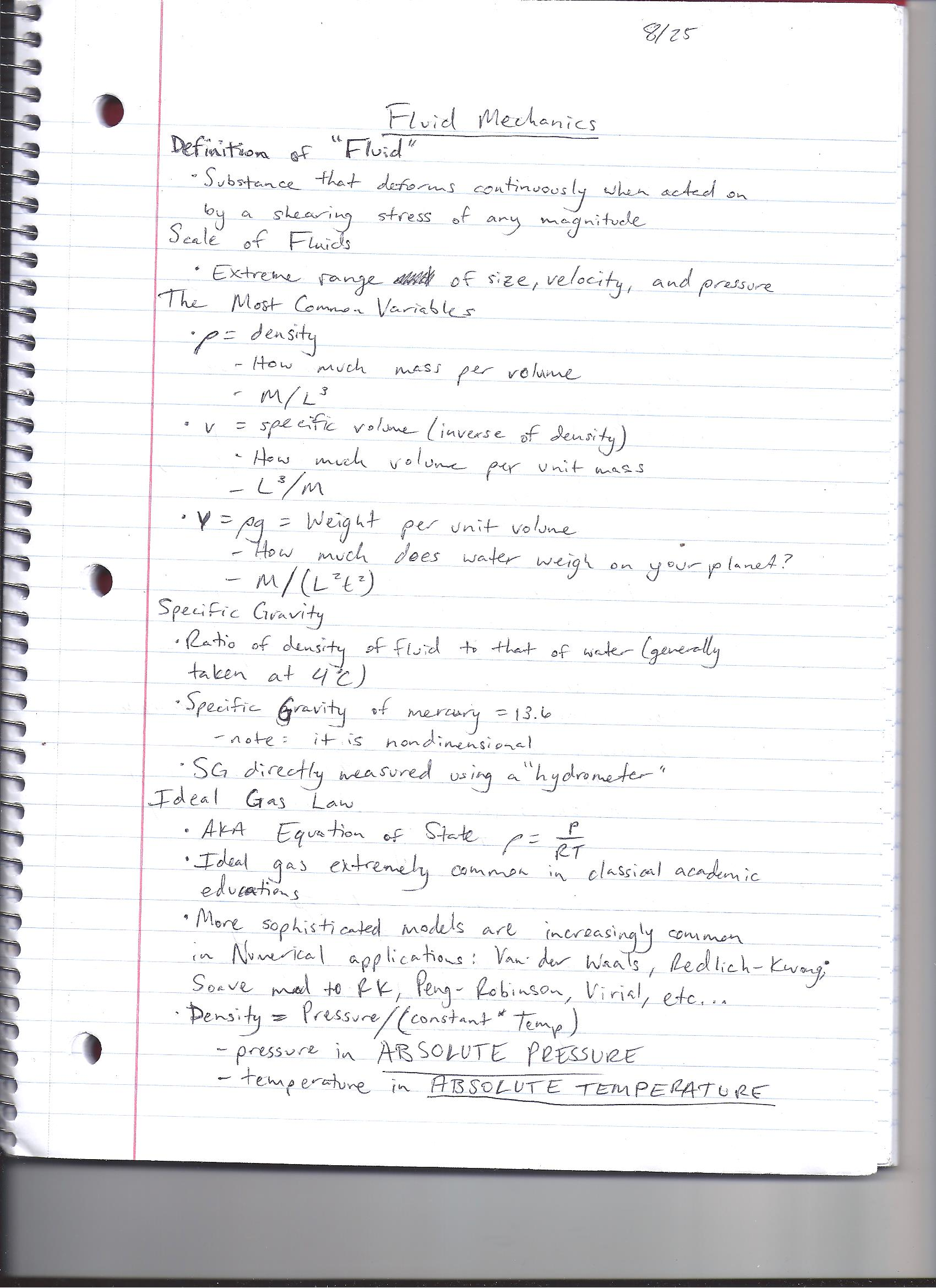 Intro to Fluid Mechanics