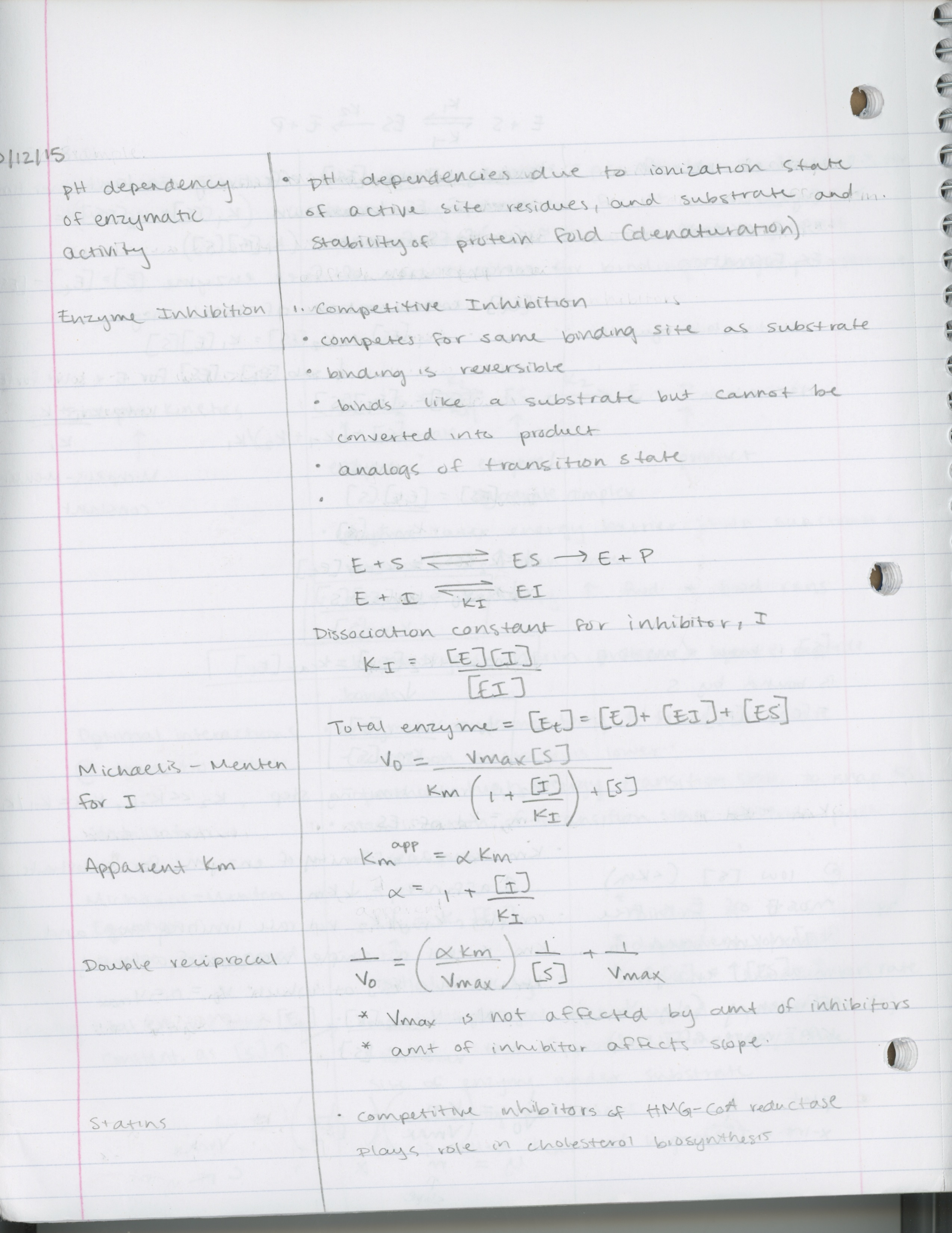 Week 6- Biochemistry 1 Notes