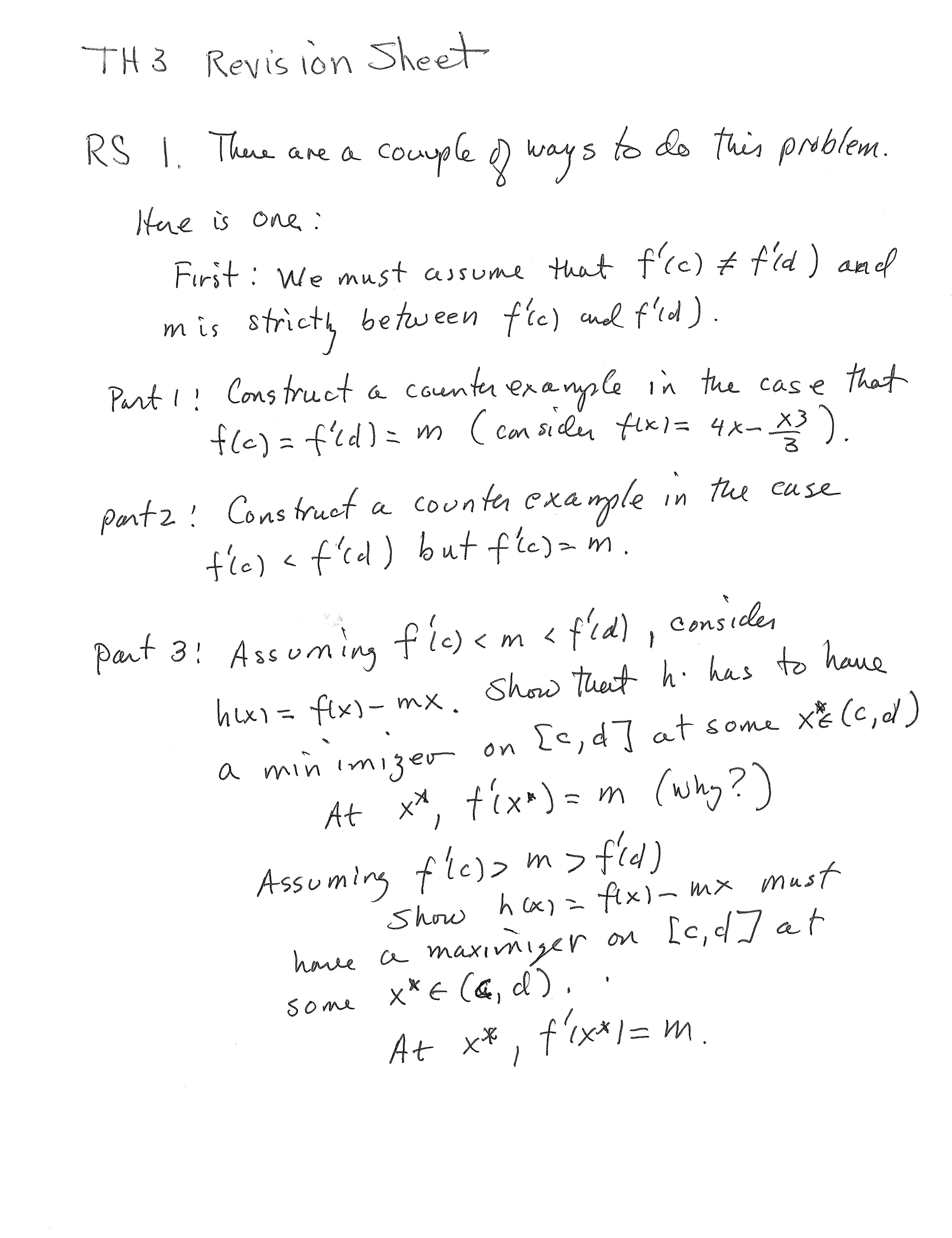 Adv Calculus of One Variable