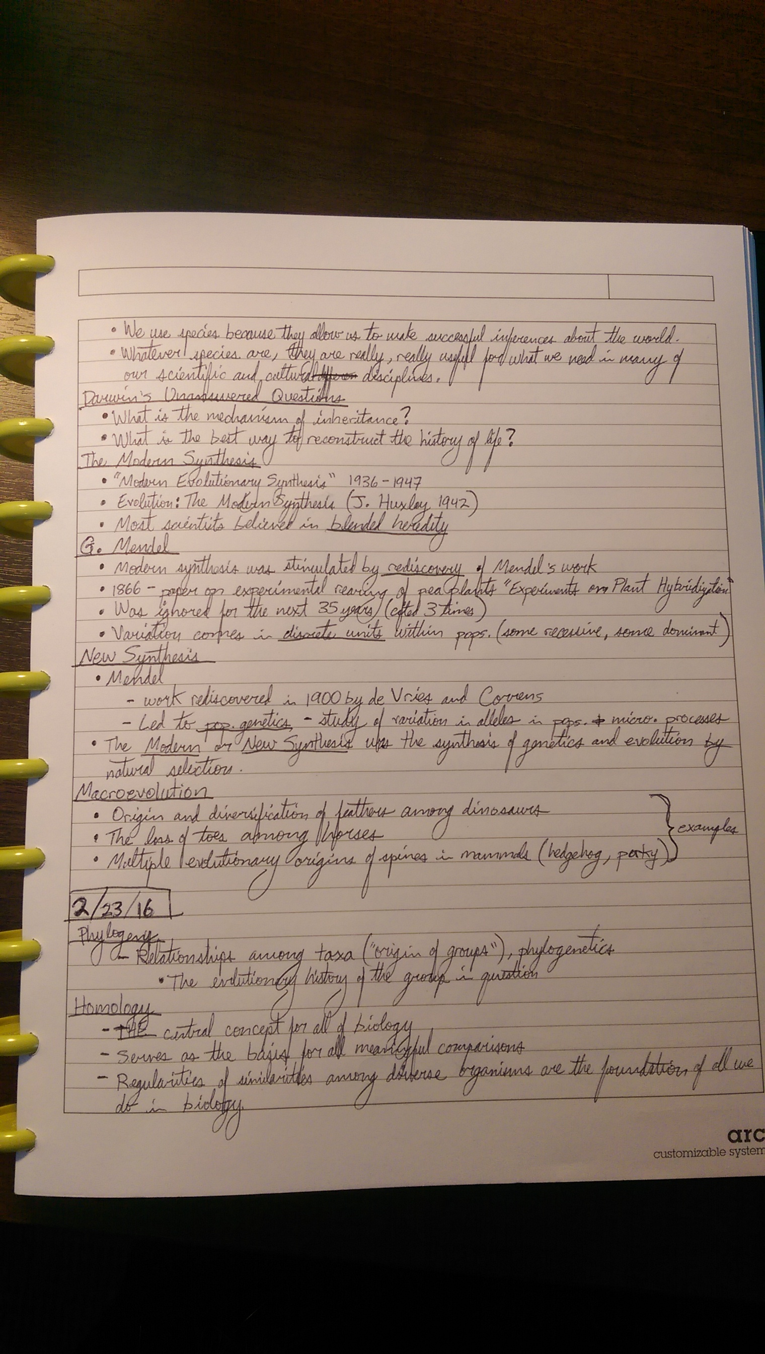 BIO 203 week 6 notes (2/23 and 2/25)