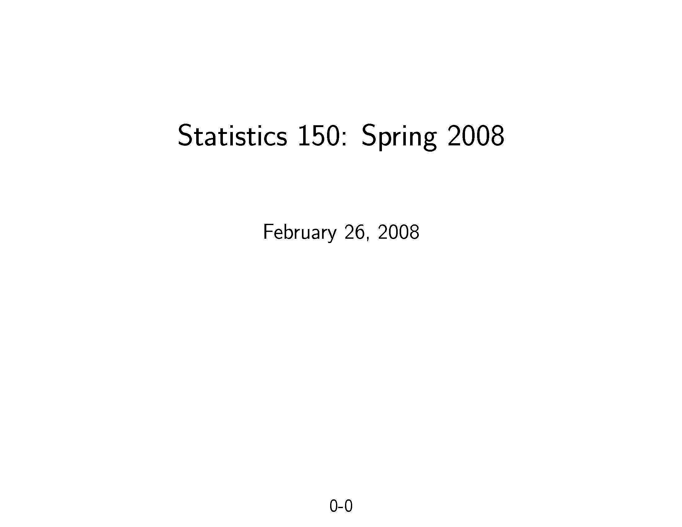 Stochastic Processes