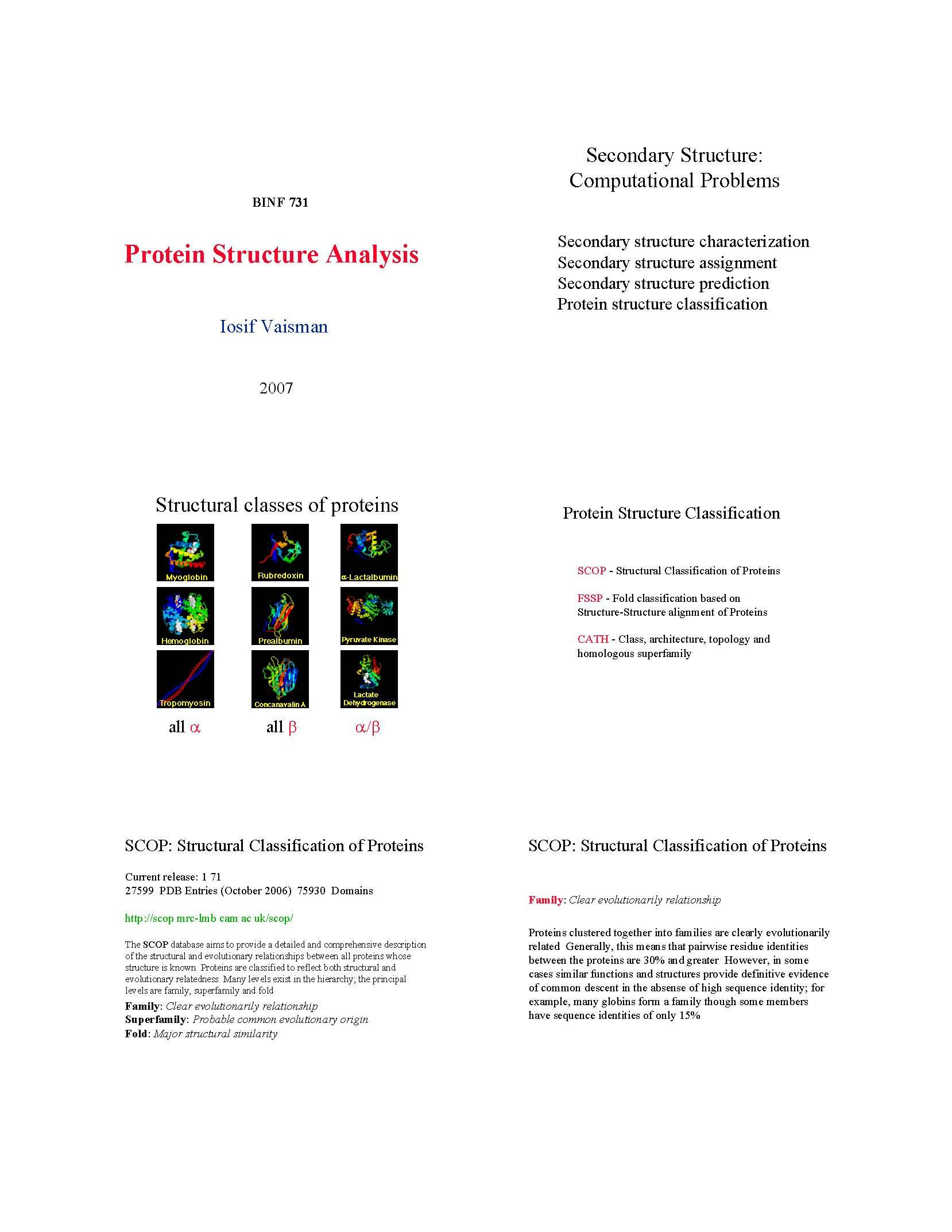 Protein Structure Analysis