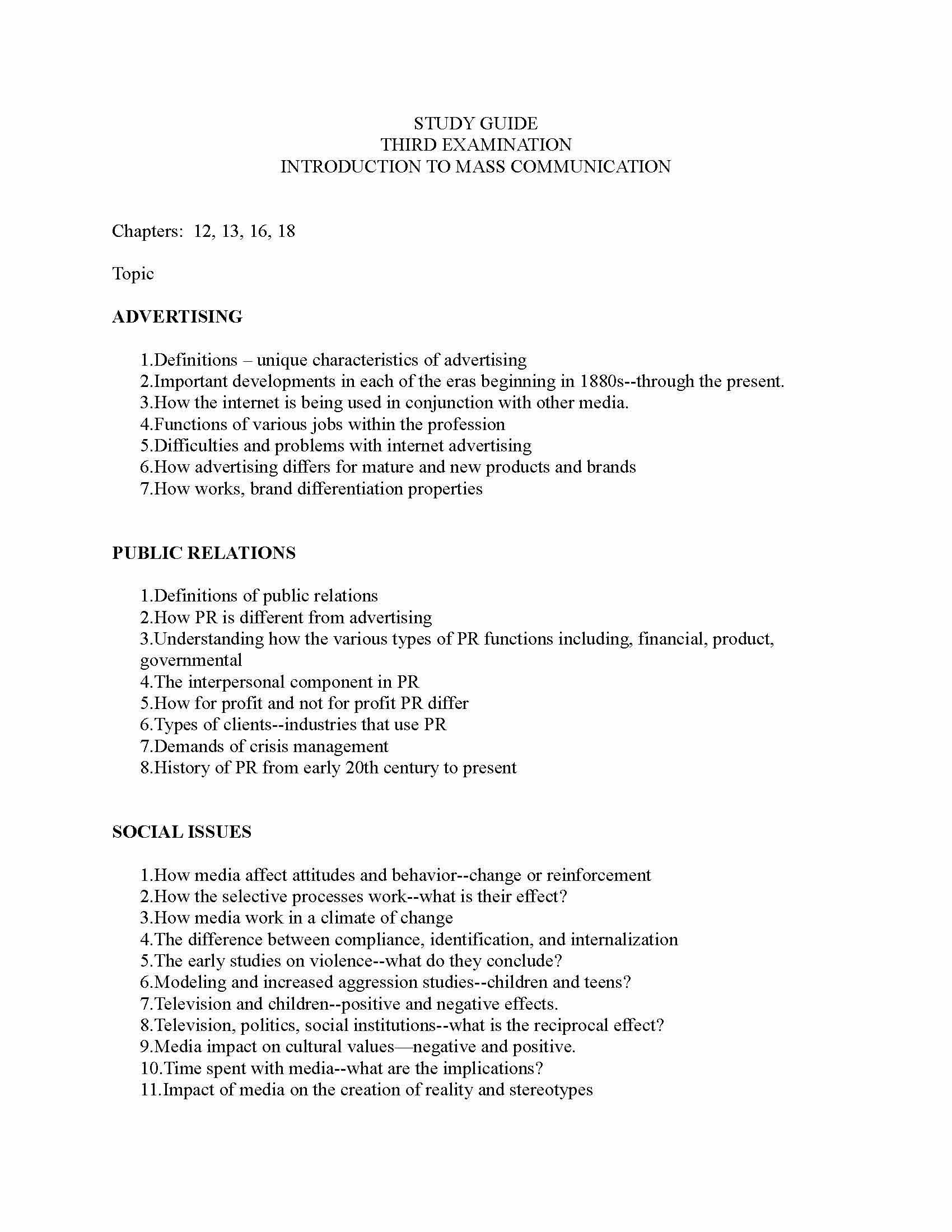 HRSMASS COMMUNICATIONS