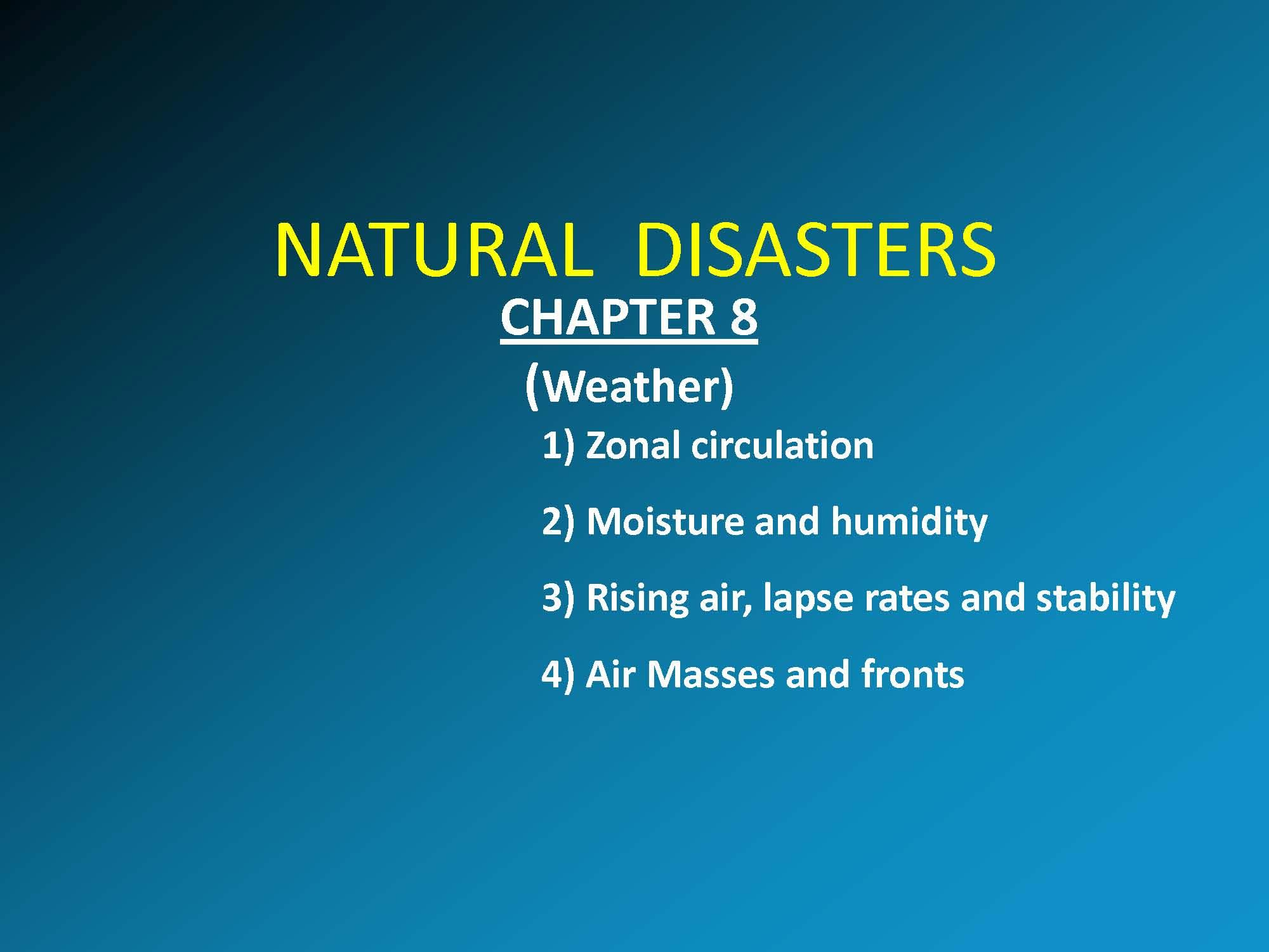 Natural Disasters