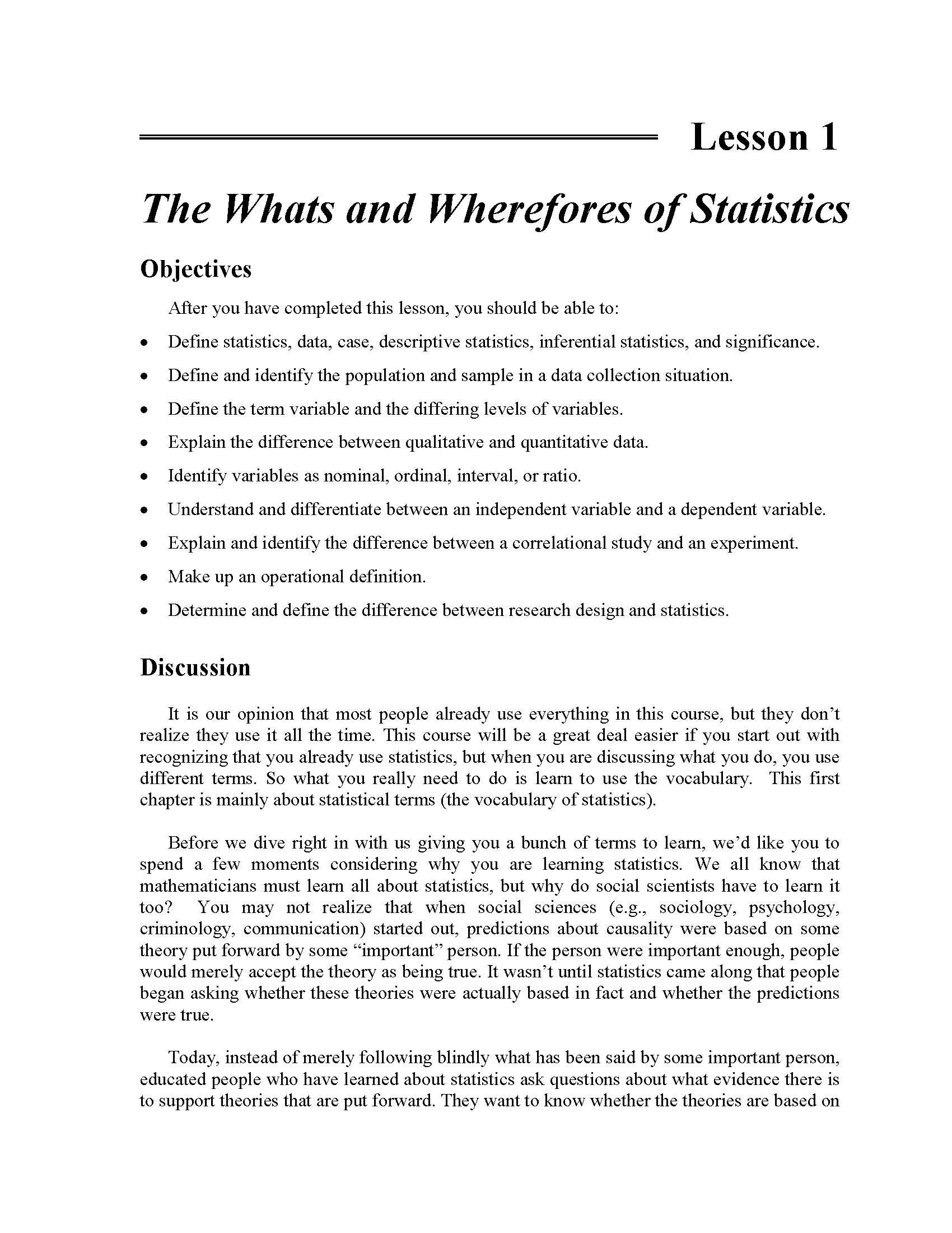 Social Science Statistics