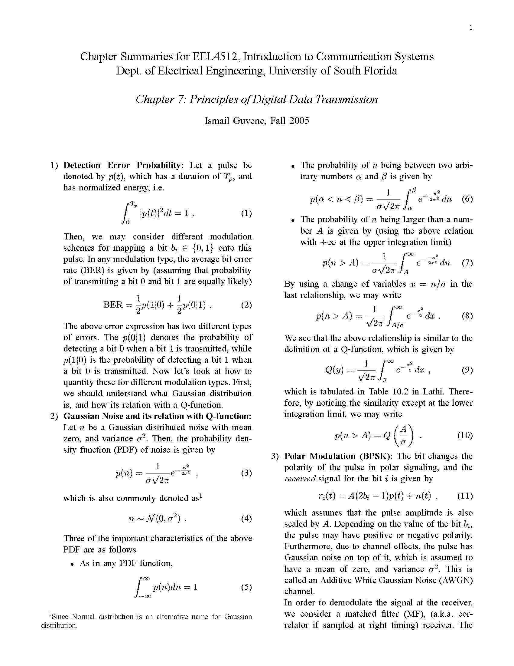 Intro to Communication Systems