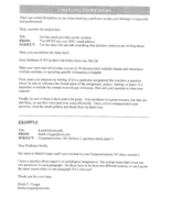 Emailing Professors.