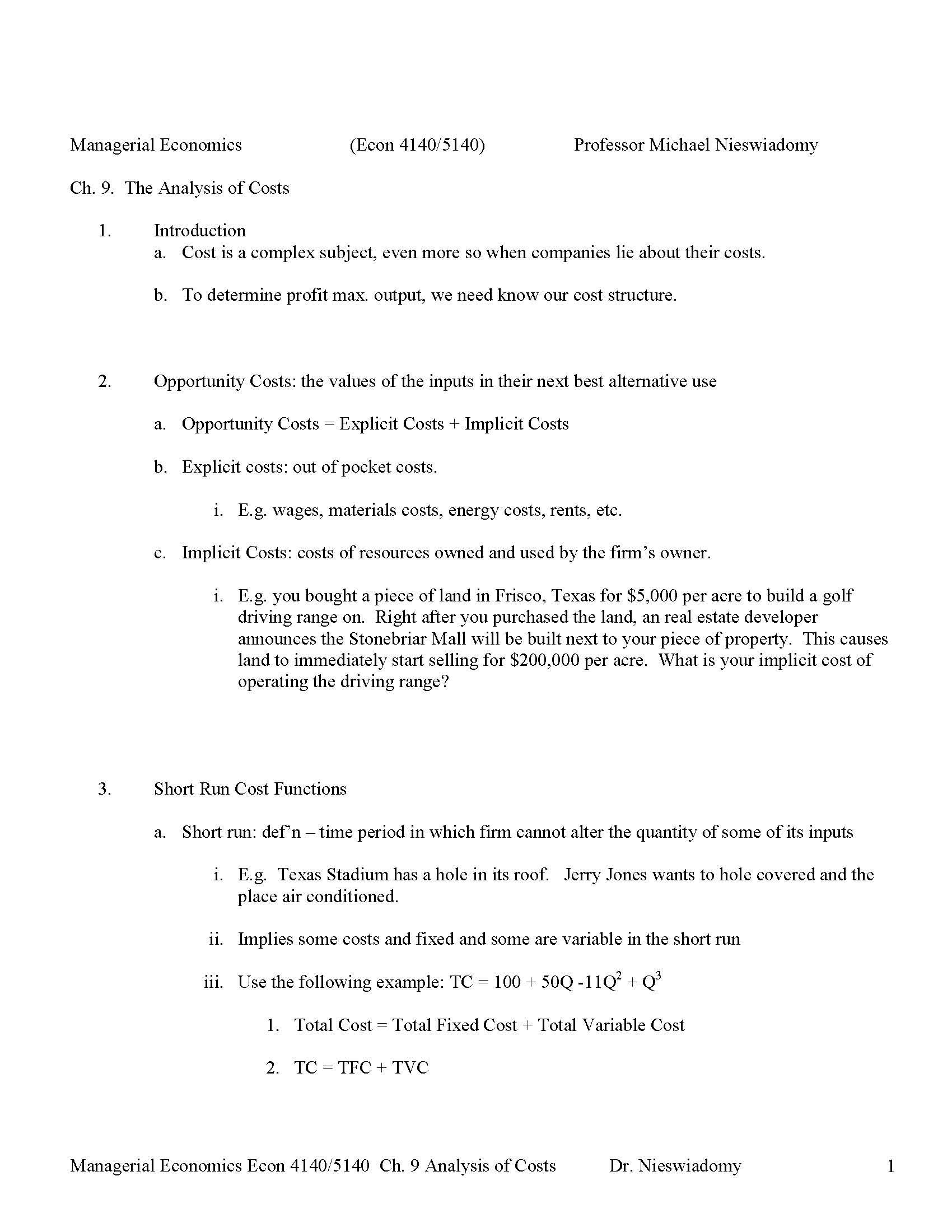 Managerial Economics