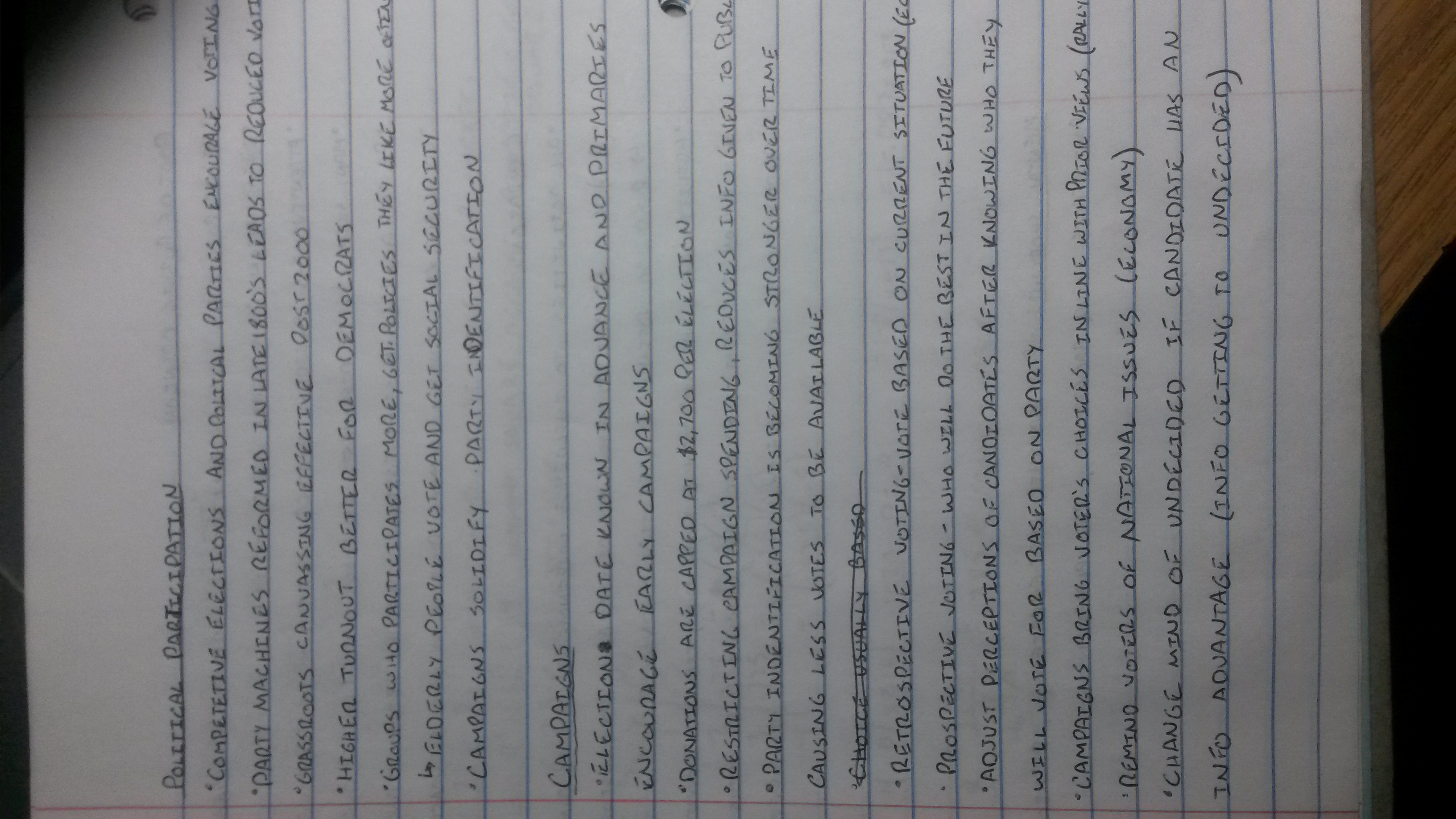 Political Participation and Elections