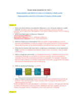 Study guide for midterm 1