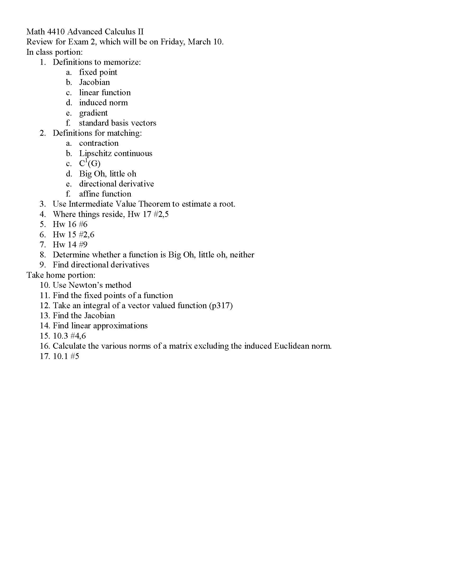 Advanced Calculus II