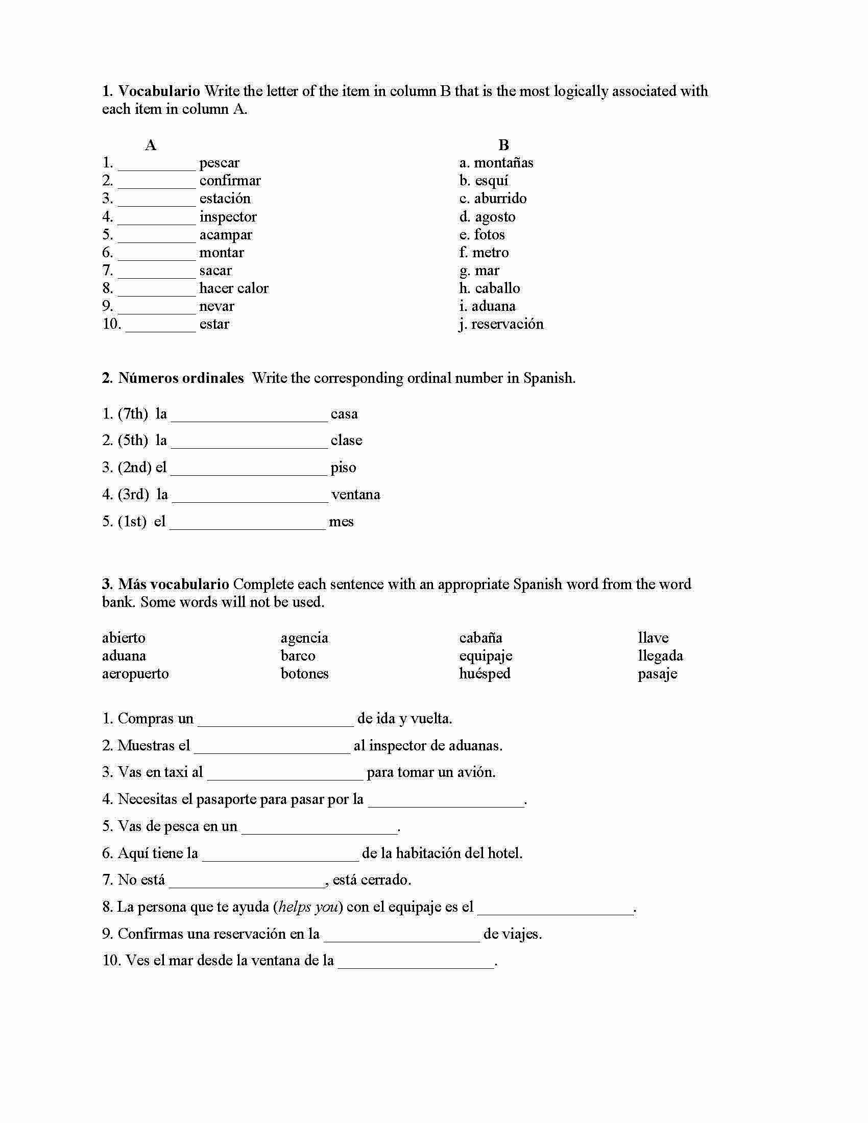 Elementary Spanish I