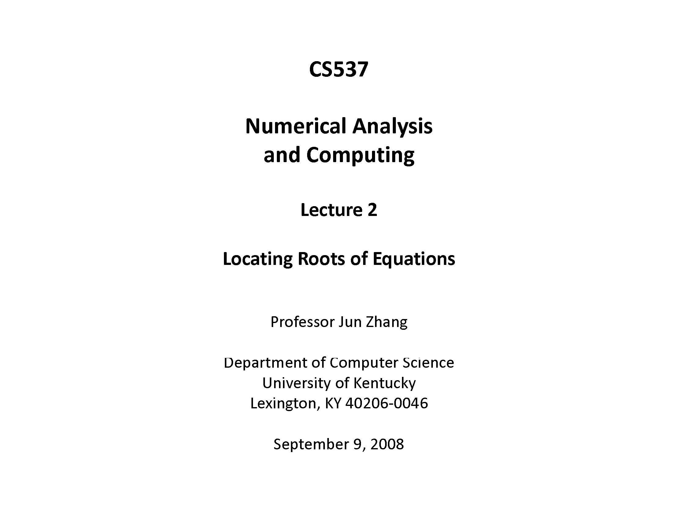 NUMERICAL ANALYSIS