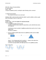 Introduction to Simple Harmonic Motion
