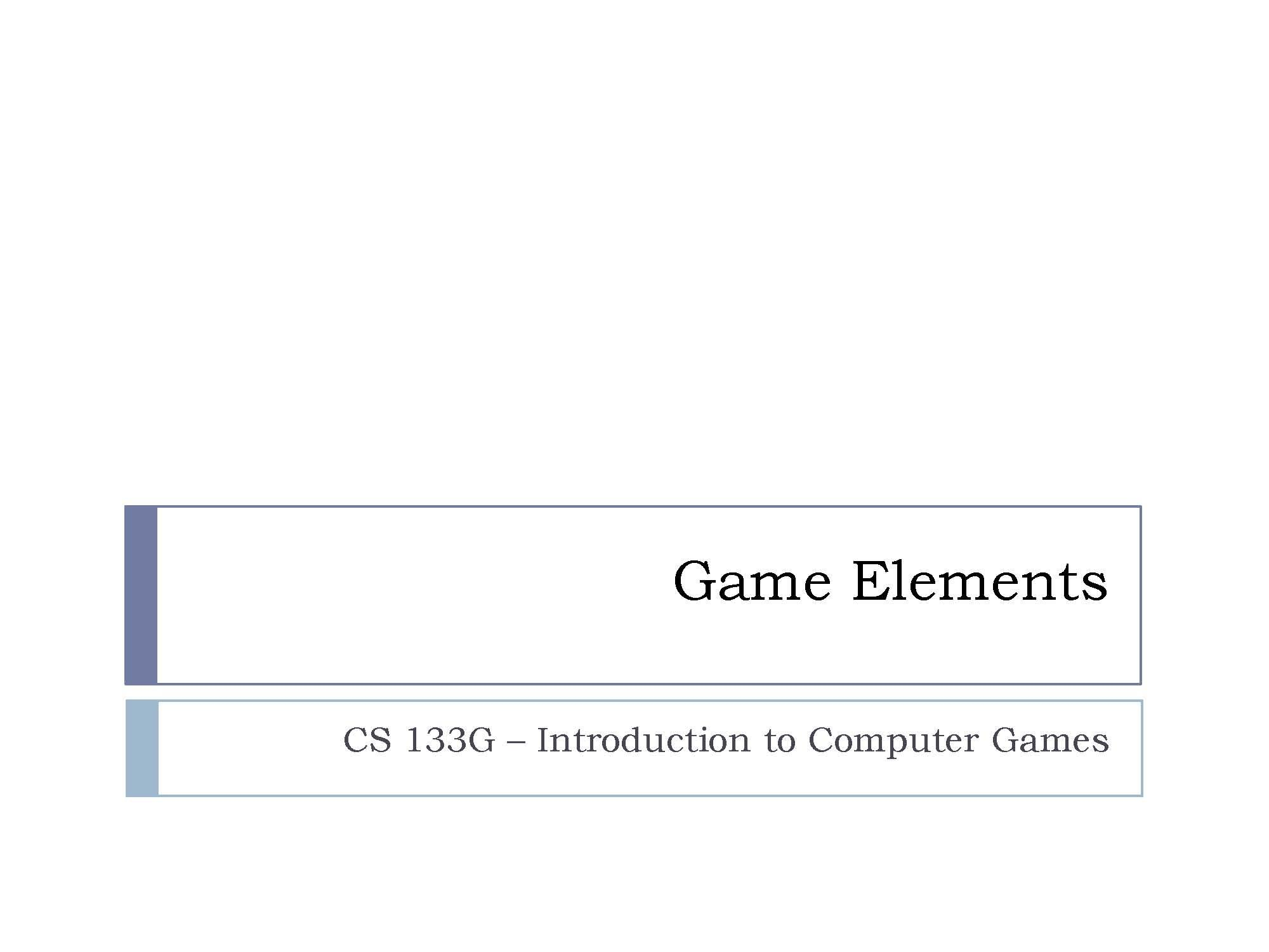 Introduction to Computer Games