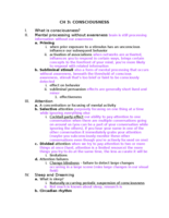 Ch 3 Outline and Lecture Notes - Psych 1000