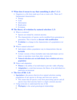 Biology 112- The molecular origin and evolution of life