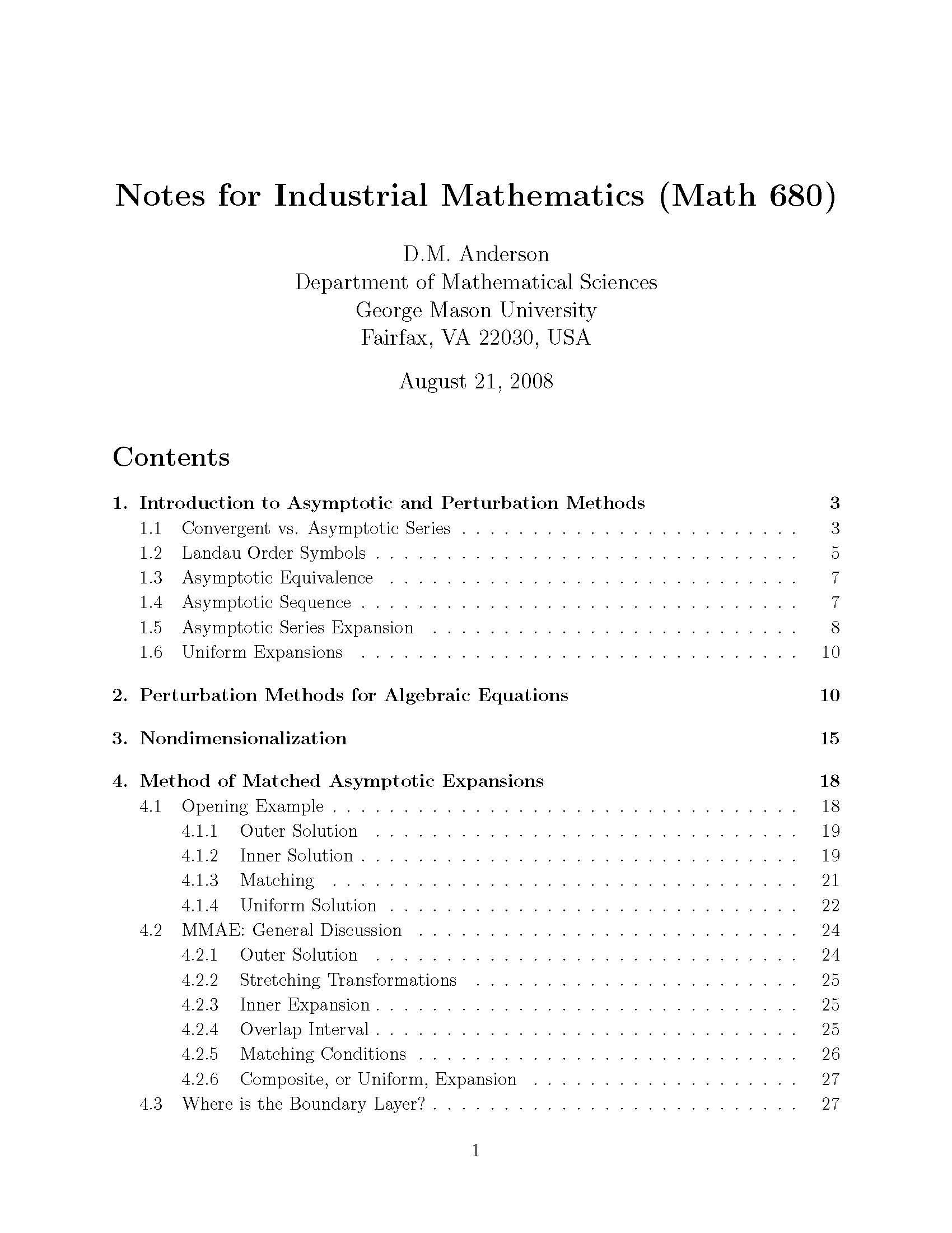 Industrial Mathematics