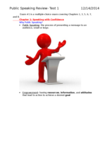 Public Speaking Exam Reviews