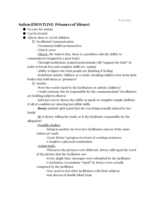 Autism Notes (FRONTLINE: Prisoners of Silence Video)