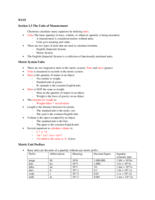 Chemistry 110 Chapter 1 Sections 1.3-1.6