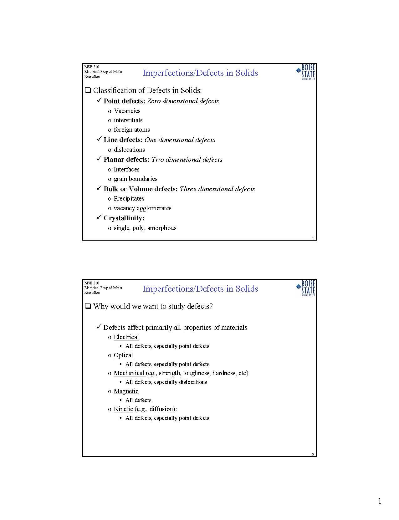 Electrical Properties of Materials