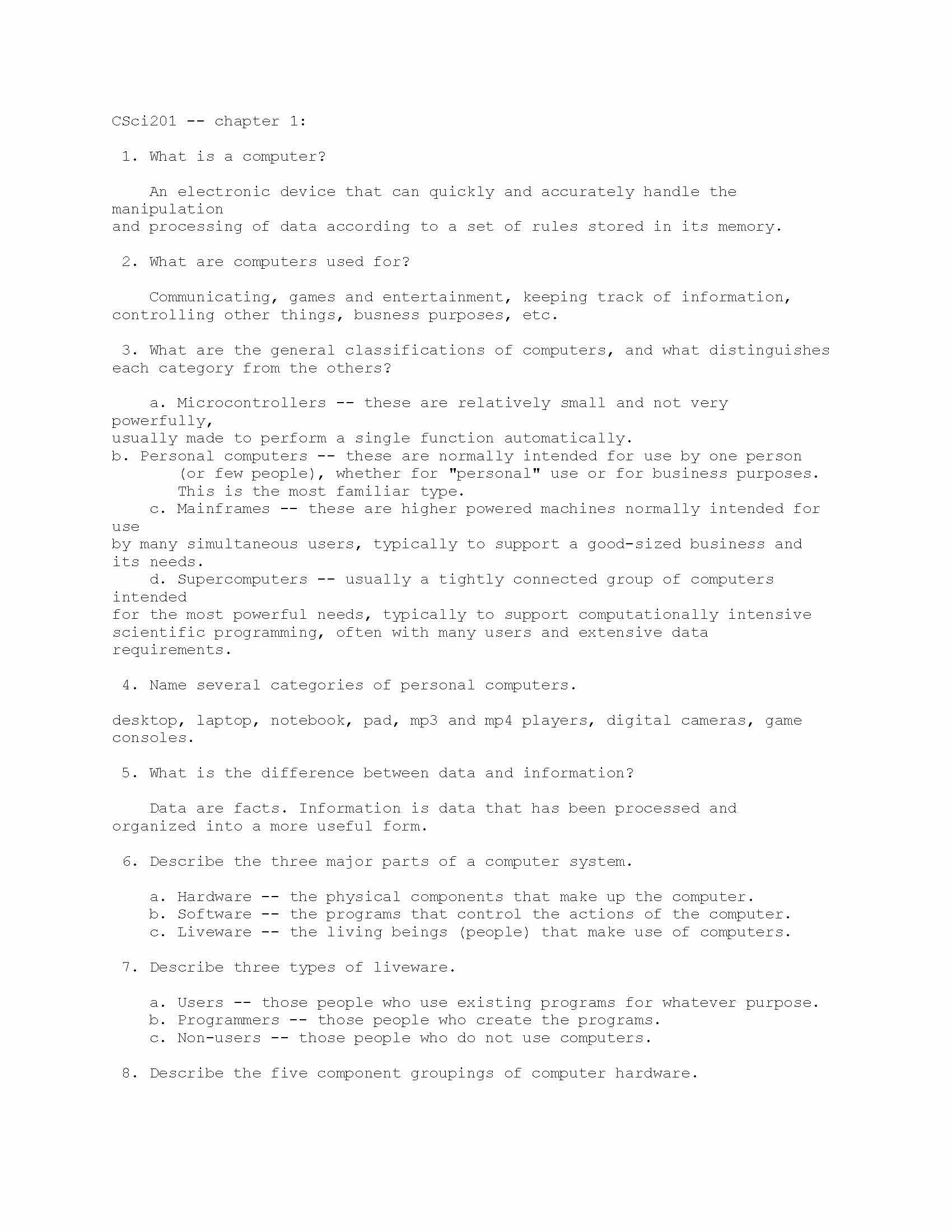 Intro Computer Appl
