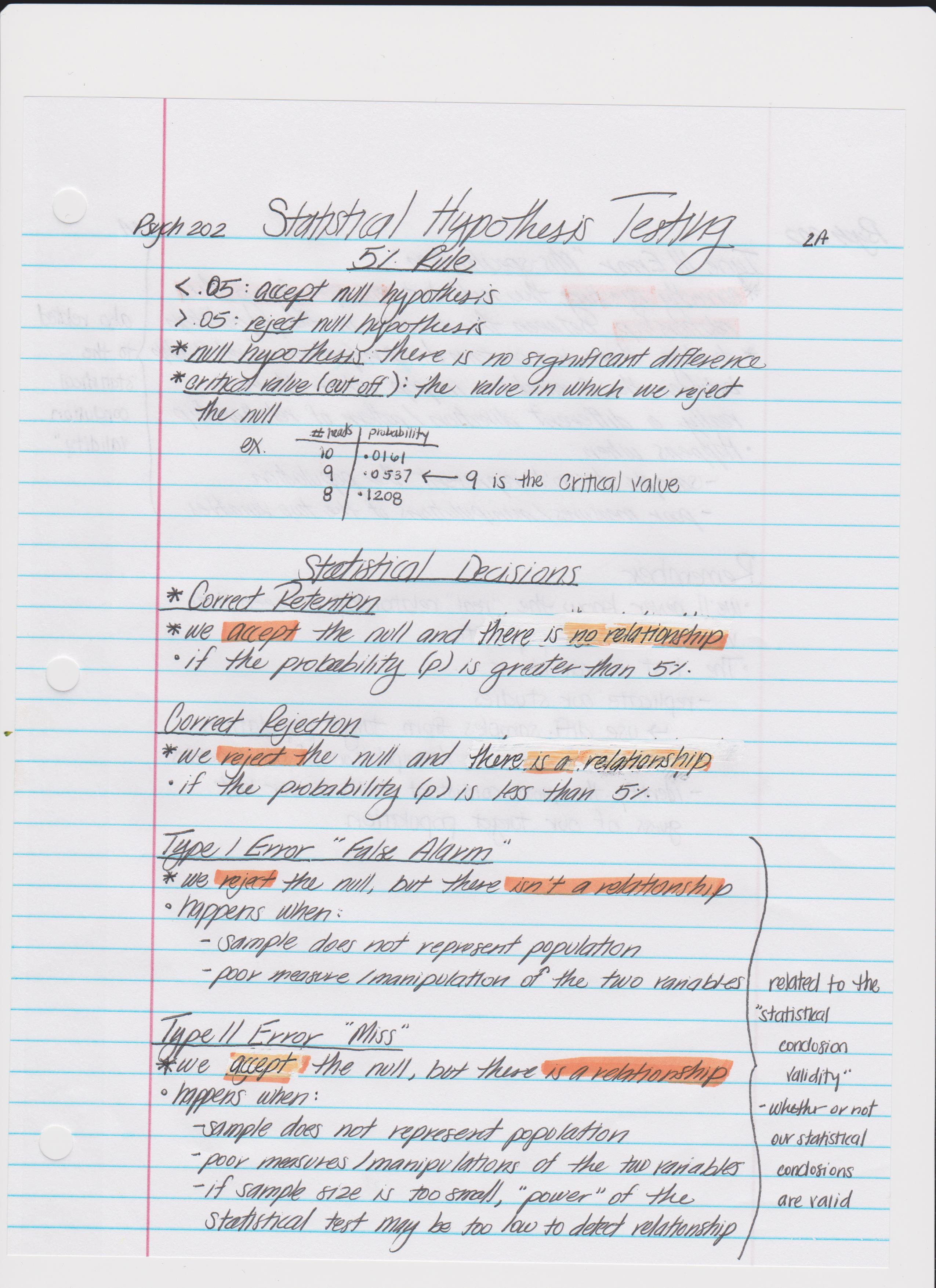 Statistical Hypothesis Testing