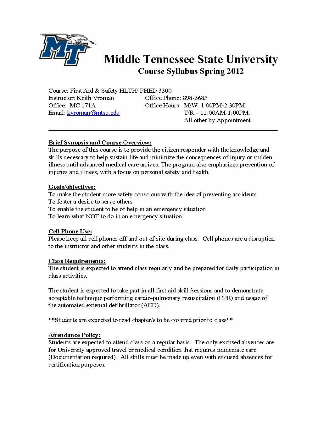 First Aid and Safety Education