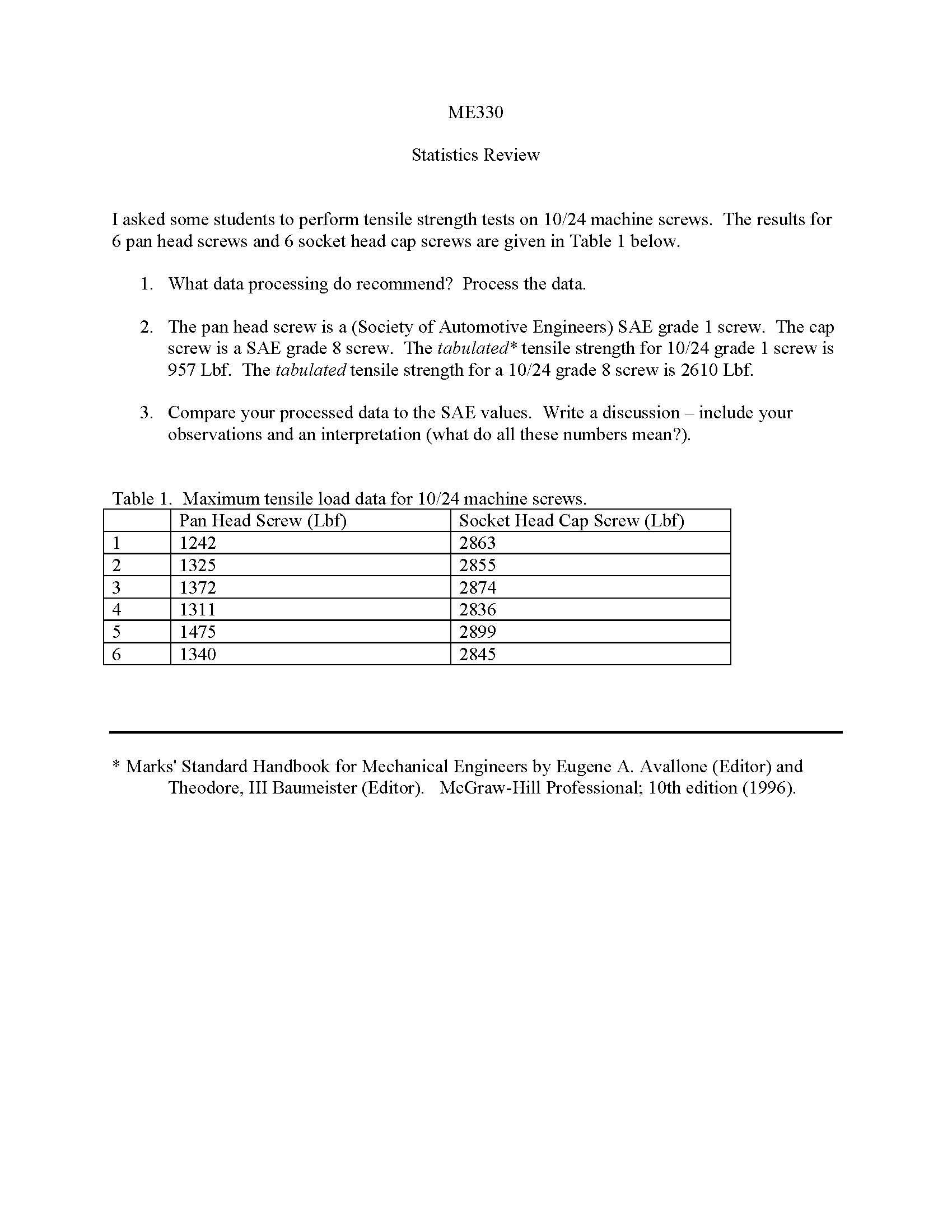 Experimental Methods for Engineers
