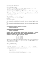 Prncipals of Probability/Hypothesis Testing
