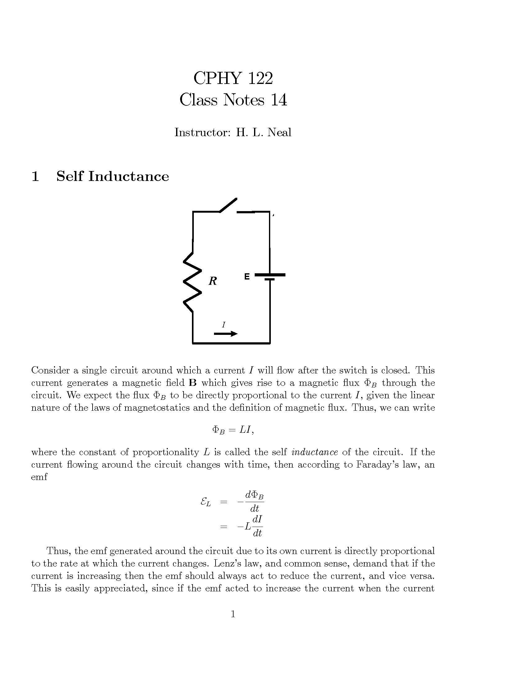 Physics II Elec & Magnetism