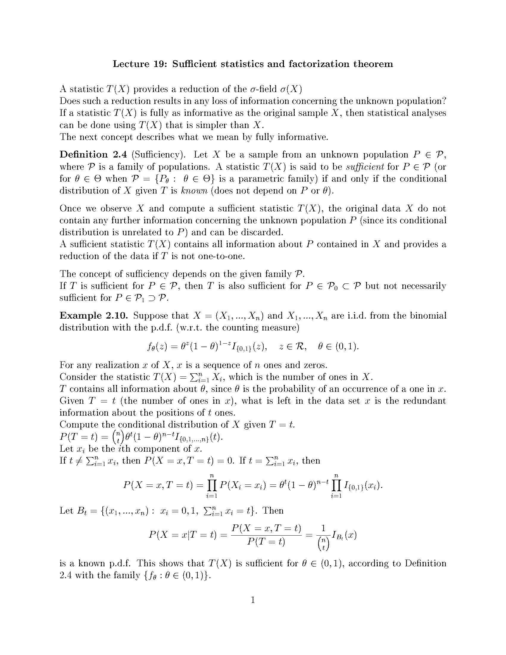 Mathematical Statistics