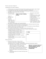Notes and Reveiw for Chapter 5 CNS system