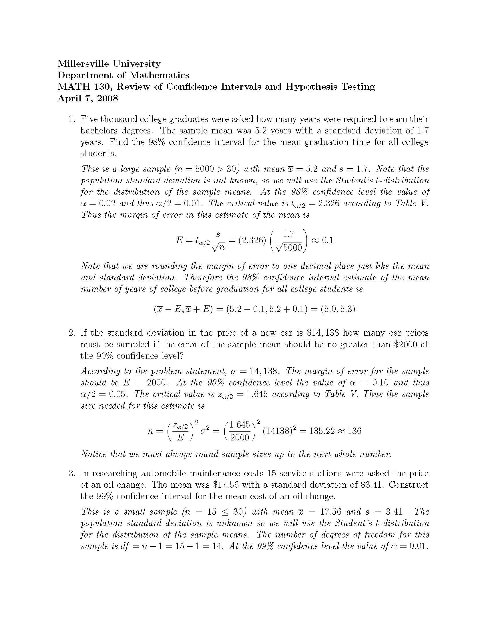 Elements of Statistics 1