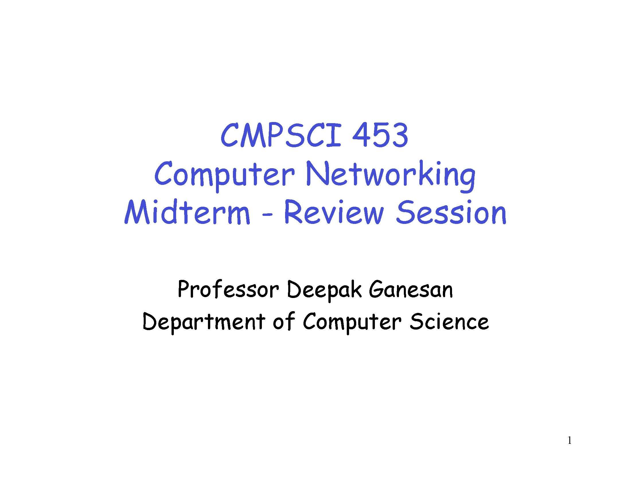 Computer Networks
