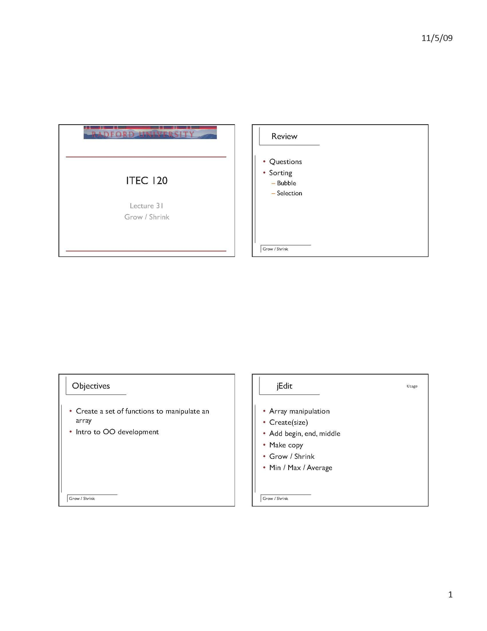 Principles of Computer Science I