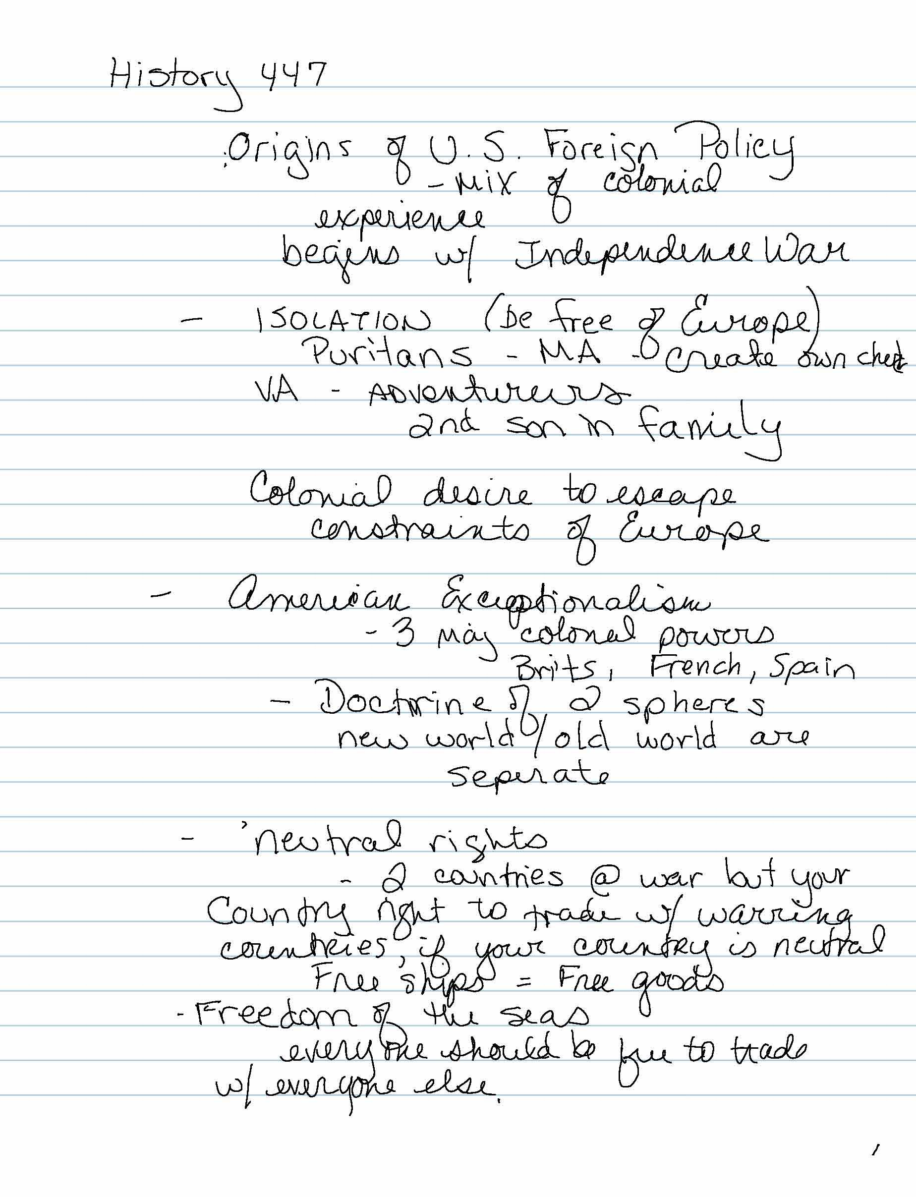 U.S. Foreign Relations, 1776