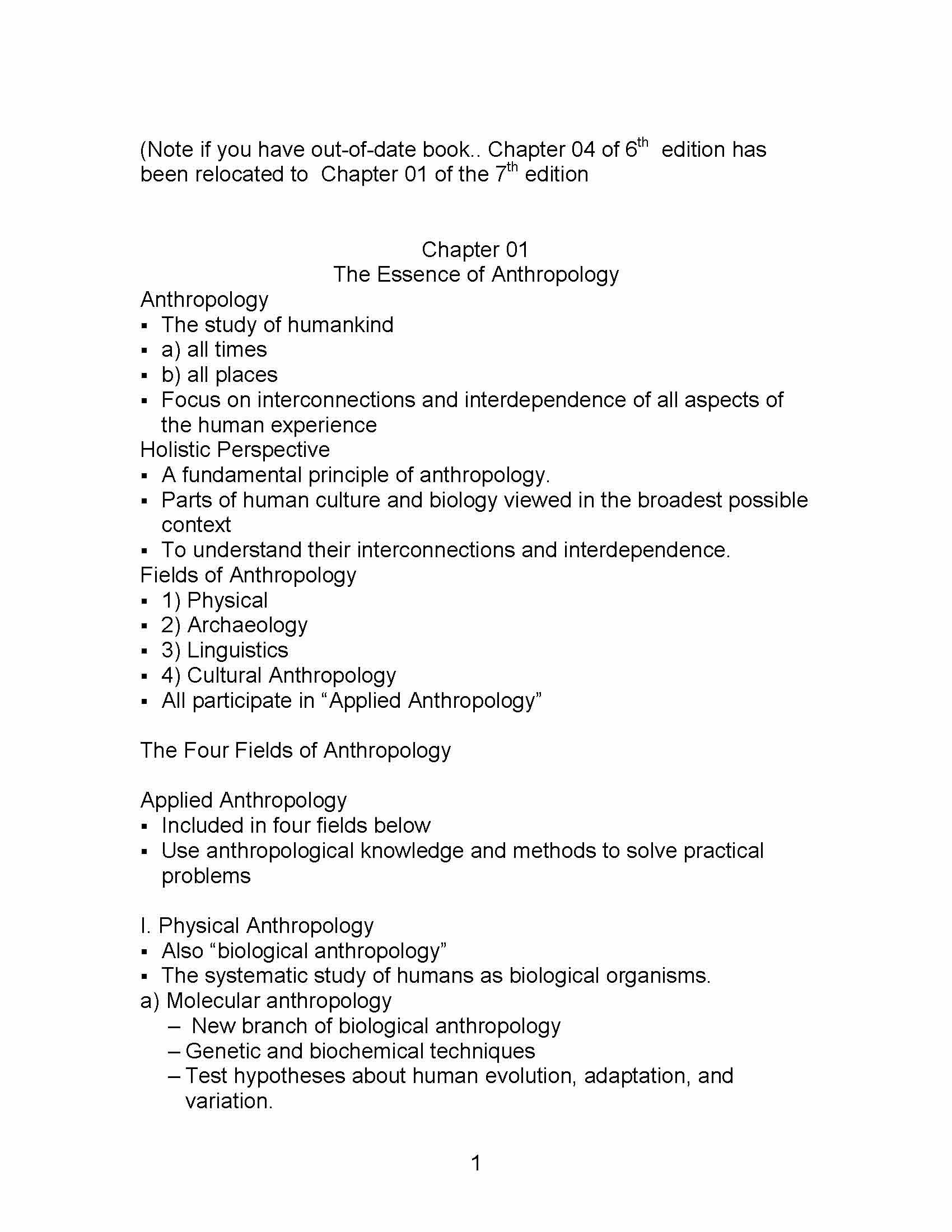 General Anthropology