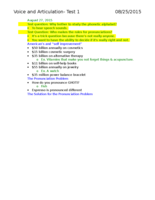 Voice and Articulation Lecture Notes