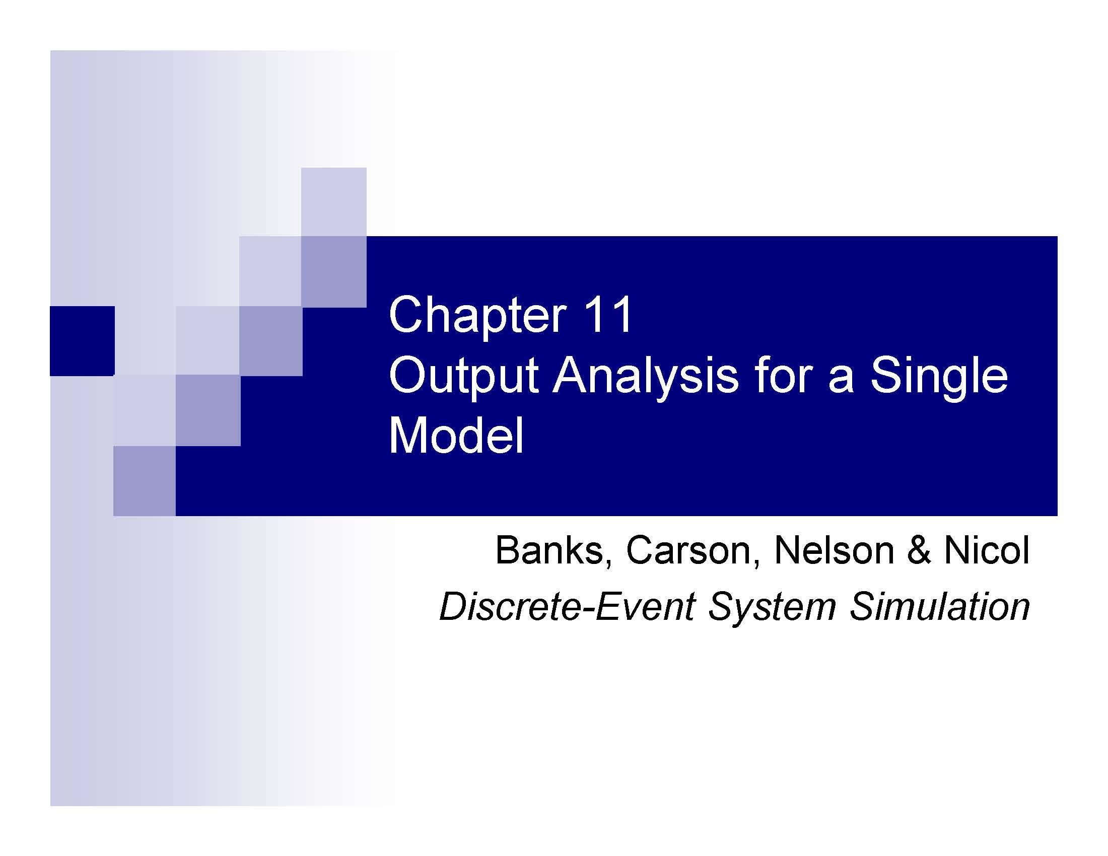 Systems Simulation & Modeling